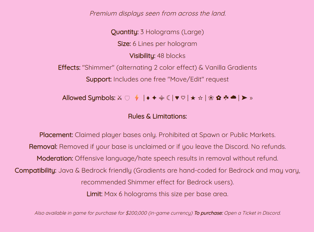 Wisterwild Shop Adds Job Slots & Holograms - Image 1